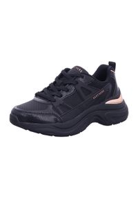 skechers - Buty sportowe Sneakersy damskie, Skechers Hazel-Faye. Kolor: czarny. Sport: turystyka piesza