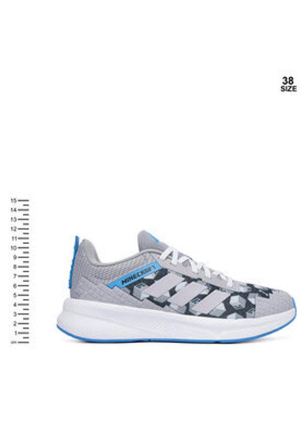 Adidas - adidas Sneakersy Minecraft Fortarun 4.0 JR1933 Szary. Kolor: szary. Materiał: materiał