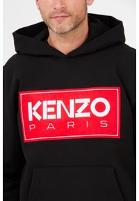 Kenzo - KENZO Czarna bluza męska z kapturem, Rozmiar S. Typ kołnierza: kaptur. Kolor: czarny