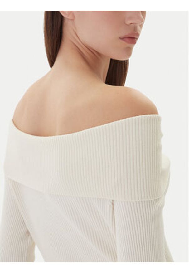 Kontatto Sweter 3M0813C Écru Regular Fit. Kolor: kremowy. Materiał: syntetyk