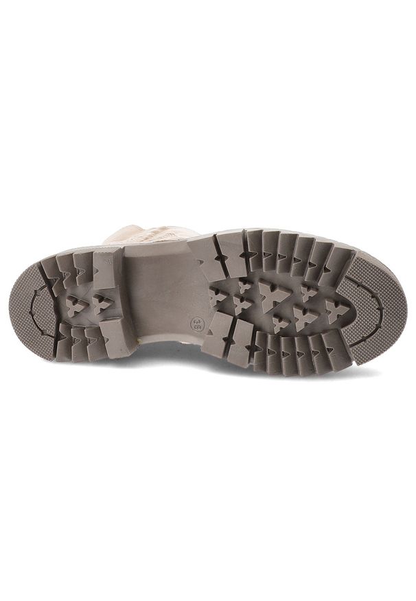 Beżowe Botki Artiker Eleganckie Skórzane Buty. Kolor: beżowy. Materiał: skóra. Styl: elegancki