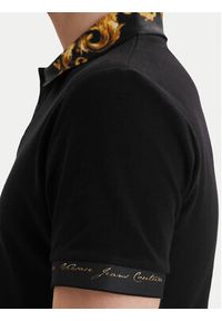Versace Jeans Couture Polo 80GAGT12 CJ01T Czarny Slim Fit. Typ kołnierza: polo. Kolor: czarny. Materiał: bawełna #4