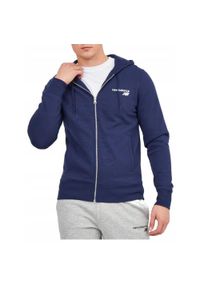 New Balance - Bluza dresowa męska NEW BALANCE z kapturem. Typ kołnierza: kaptur. Kolor: niebieski. Materiał: dresówka. Sport: bieganie #1