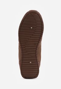 Born2be - Brązowe Sneakersy Casualowe z Imitacji Zamszu z Podeszwą z Bieżnikiem Alevtina. Okazja: na co dzień. Zapięcie: sznurówki. Kolor: brązowy. Materiał: zamsz #9