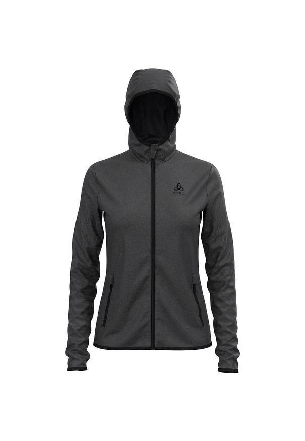 Bluza z kapturem damska Odlo Roy Mid Layer Hoody Full Zip. Typ kołnierza: kaptur. Kolor: szary