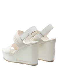 Calvin Klein Jeans Sandały Wedge Sandal Webbing In Mr YW0YW01360 Biały. Kolor: biały