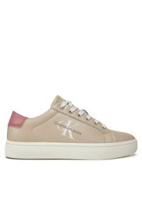 Calvin Klein Jeans Sneakersy Classic Cupsole Laceup YW0YW01269 Écru. Materiał: materiał