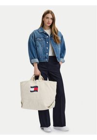 Tommy Jeans Torebka Tjw Wave Flag Med Tote AW0AW18466 Beżowy. Kolor: beżowy #1
