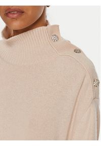 Kontatto Golf 3M0170 Kremowy Relaxed Fit. Typ kołnierza: golf. Kolor: kremowy. Materiał: syntetyk #3