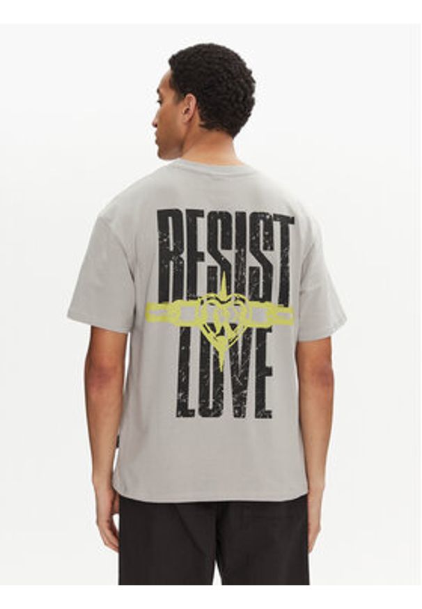 Karl Kani T-Shirt Resist Love 60300348 Szary Relaxed Fit. Kolor: szary. Materiał: bawełna