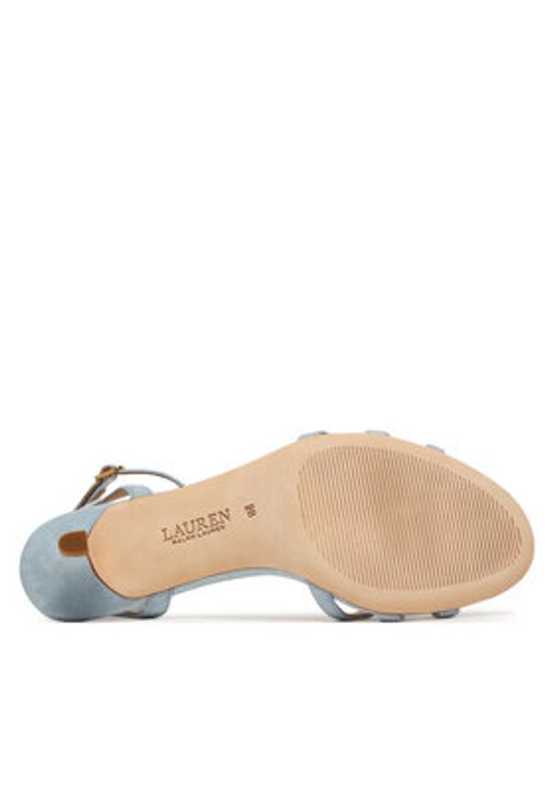 Lauren Ralph Lauren - LAUREN RALPH LAUREN Sandały 802P06395004 Niebieski jasny. Kolor: niebieski. Materiał: skóra, zamsz