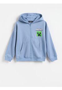 Reserved - Bluza Minecraft - granatowy. Kolor: niebieski. Materiał: bawełna, dzianina #1