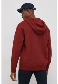 Levi's® - Levi's Bluza bawełniana męska kolor bordowy z kapturem gładka. Okazja: na spotkanie biznesowe. Typ kołnierza: kaptur. Kolor: czerwony. Materiał: bawełna. Wzór: gładki. Styl: biznesowy
