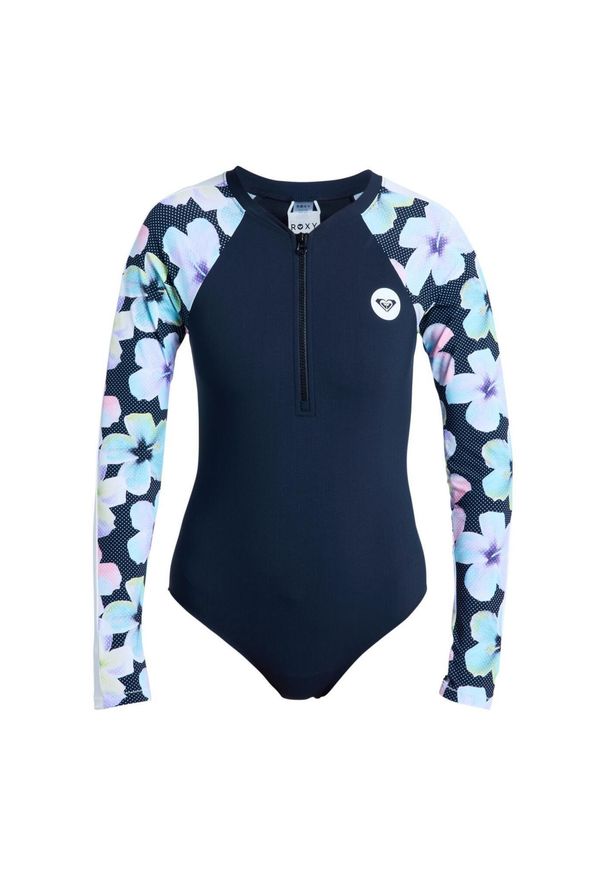 Roxy - Jednoczęściowy kostium kąpielowy z długim rękawem damski ROXY ACTIVE. Kolor: czarny. Materiał: tkanina, poliamid, elastan. Długość: długie