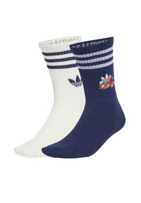 Adidas - Zestaw 2 par wysokich skarpet unisex adidas. Wzór: kolorowy