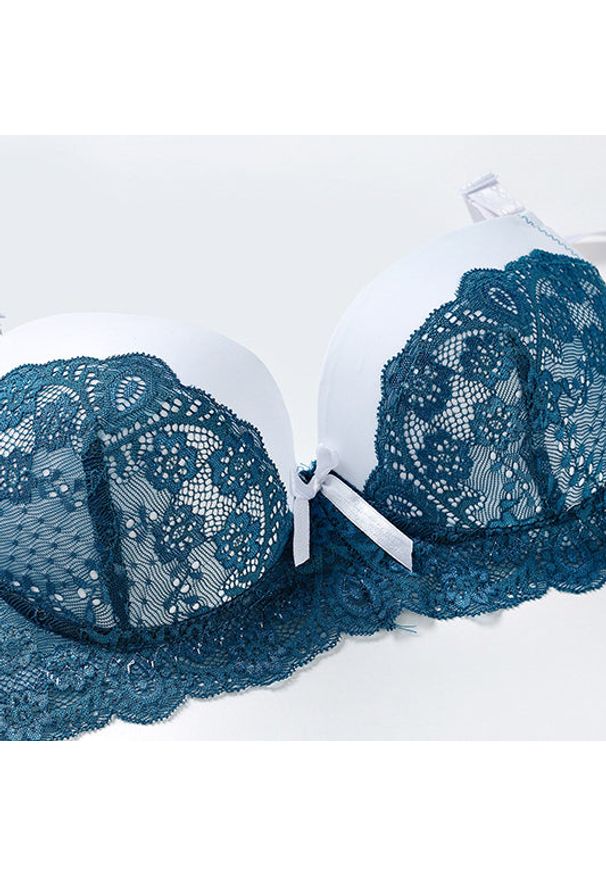 Intica - Biustonosz modelujący z koronką regulowany Laskarouda. Kolor: czerwony. Materiał: koronka. Wzór: koronka