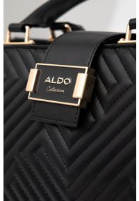Aldo torebka CALALANNON kolor czarny. Kolor: czarny. Materiał: pikowane. Rodzaj torebki: na ramię #4