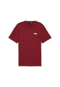 Puma Koszulka Ess+ 2 Col Small Logo 67447012. Kolor: czerwony. Materiał: bawełna
