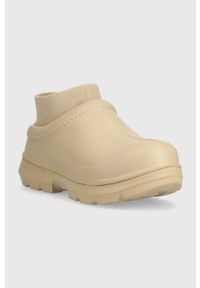 Ugg - UGG kalosze Tasman X damskie kolor beżowy 1125730. Nosek buta: okrągły. Kolor: beżowy. Materiał: wełna, włókno #5