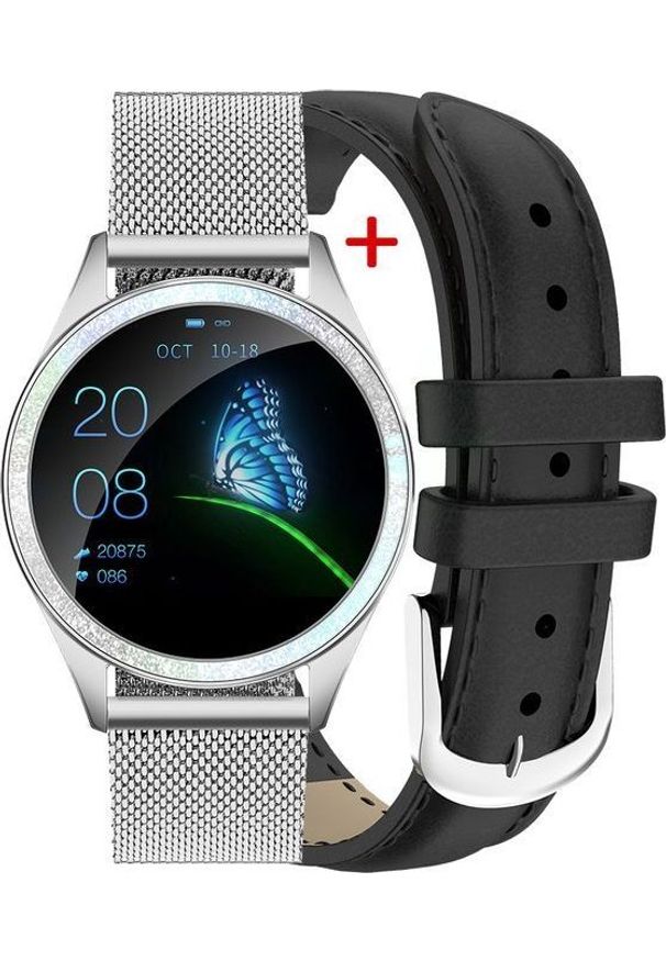 Smartwatch G.Rossi ZG308B Srebrny (25716). Rodzaj zegarka: smartwatch. Kolor: srebrny