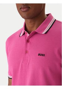 BOSS Polo Paddy 50469055 Różowy Regular Fit. Typ kołnierza: polo. Kolor: różowy. Materiał: bawełna #5