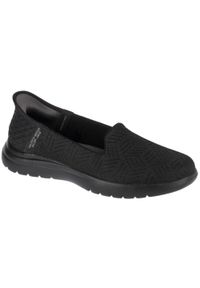 skechers - Buty do chodzenia damskie, Slip-Ins On The Go Flex - Clover. Kolor: czarny. Sport: turystyka piesza