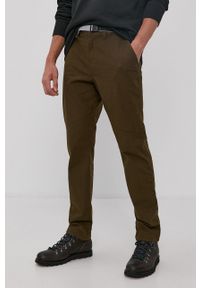 columbia - Columbia Spodnie męskie kolor zielony proste. Okazja: na co dzień. Kolor: zielony. Materiał: tkanina. Styl: casual #1