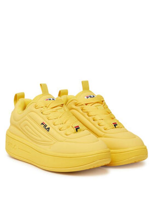 Fila Sneakersy Superbubble FFW0536 20026 Żółty. Kolor: żółty. Materiał: skóra