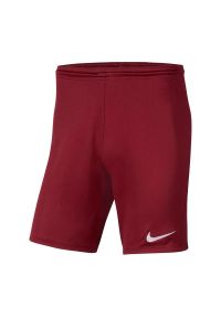 Nike - Spodenki Z Dzianiny Dla Dzieci Park III. Kolor: czerwony, wielokolorowy, brązowy. Materiał: dzianina