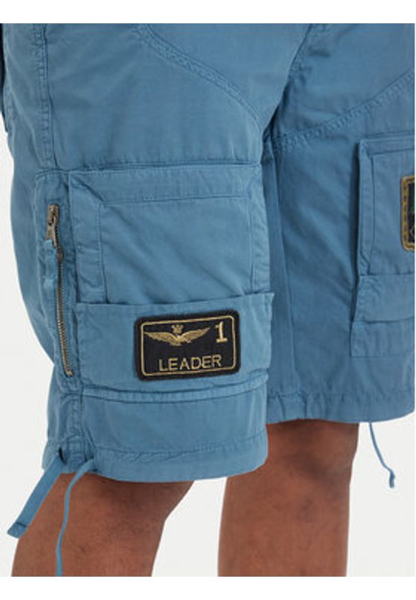 Aeronautica Militare Szorty materiałowe 261BE0041UCT01122 Niebieski Regular Fit. Kolor: niebieski. Materiał: bawełna