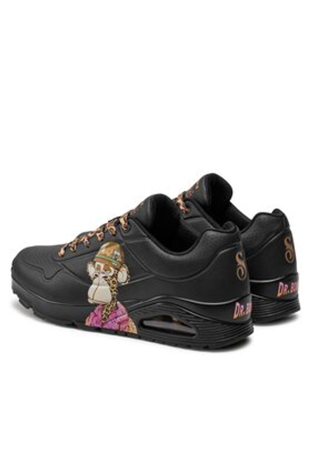 skechers - Skechers Sneakersy Uno-Dr. Bombay 251014/BBK Czarny. Kolor: czarny. Materiał: skóra