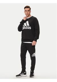 Adidas - adidas Spodnie dresowe Essentials French Terry Tapered Cuff Logo Joggers HA4342 Czarny Regular Fit. Kolor: czarny. Materiał: bawełna