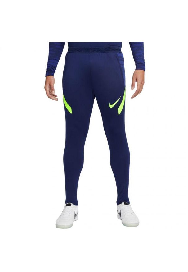 Nike - Męskie Spodnie Dresowe Strike 21 DriFIT. Kolor: niebieski. Materiał: dresówka