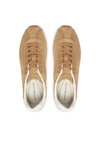 TOMMY HILFIGER - Tommy Hilfiger Sneakersy Th Bella Low Runner Suede FW0FW09189 Beżowy. Kolor: beżowy. Materiał: zamsz, skóra #3