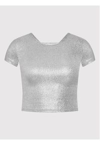 Guess Bluzka W2YP34 KB840 Srebrny Slim Fit. Kolor: srebrny. Materiał: syntetyk #2