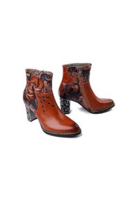 Laura Vita - LAURA VITA 0007317 Ledao 43 camel, botki damskie. Zapięcie: zamek. Kolor: brązowy. Materiał: skóra. Obcas: na obcasie. Wysokość obcasa: średni