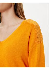 Morgan Sweter 241-MOLLI Pomarańczowy Regular Fit. Kolor: pomarańczowy. Materiał: bawełna #6