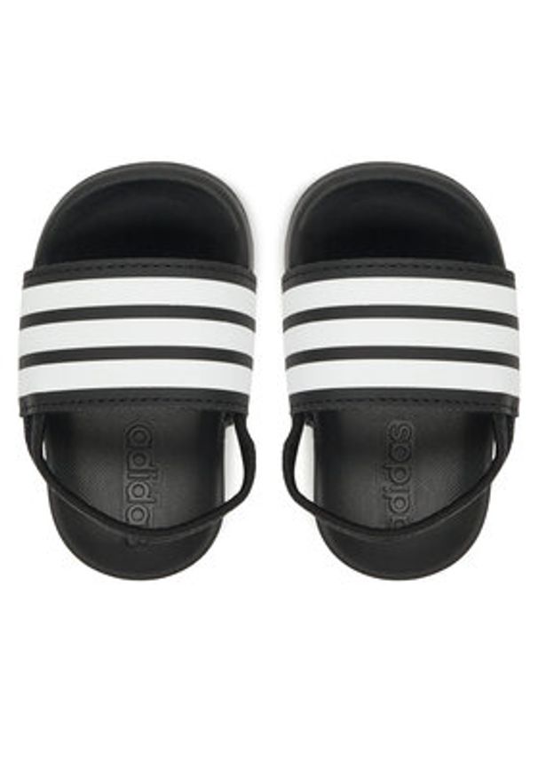 Adidas - adidas Sandały adilette Estrap JR5323 Czarny. Kolor: czarny. Materiał: syntetyk