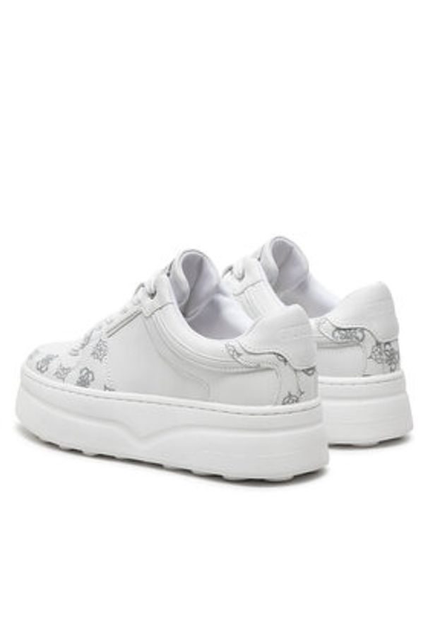 Guess Sneakersy Queenz FLTQNZ FAL12 Biały. Kolor: biały. Materiał: skóra