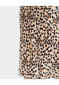 LOVLI SILK - Jedwabna midi spódnica w zwierzęcy wzór #NO.11. Kolor: brązowy. Materiał: jedwab. Wzór: motyw zwierzęcy #2