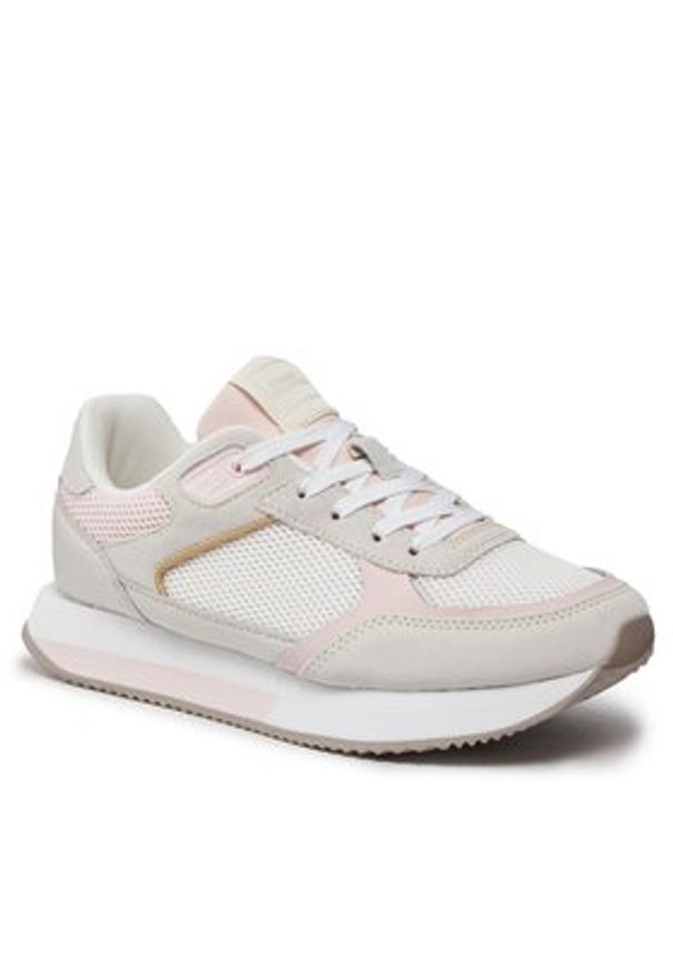TOMMY HILFIGER - Tommy Hilfiger Sneakersy Essential Elevated Runner FW0FW07700 Szary. Kolor: szary. Materiał: zamsz, skóra