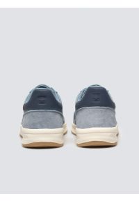 Big-Star - Sneakersy męskie ze skórzanymi wstawkami niebieskie TT174042 401. Nosek buta: okrągły. Zapięcie: sznurówki. Kolor: niebieski. Materiał: skóra #5