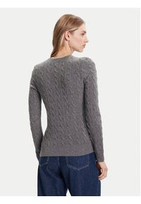 Polo Ralph Lauren Sweter 211971865501 Szary Slim Fit. Typ kołnierza: polo. Kolor: szary. Materiał: wełna #3