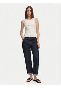 Vero Moda Top Naja 10341964 Biały Slim Fit. Kolor: biały. Materiał: bawełna #5