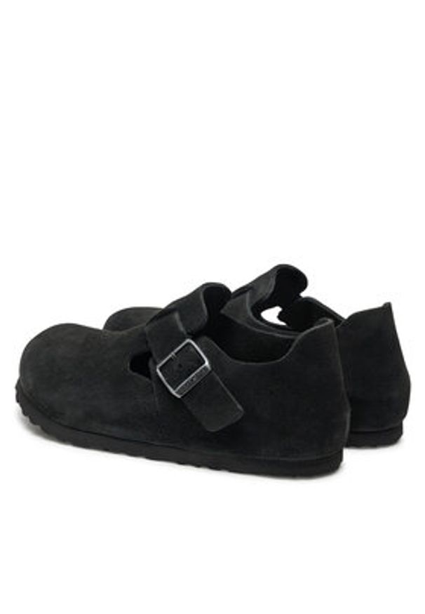 Birkenstock Półbuty London 1028103 Czarny. Kolor: czarny. Materiał: welur, skóra