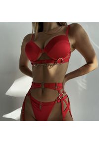 Intica - Zestaw bielizny z odważnymi detalami na romantyczne wieczory Jevgenija. Kolor: czarny. Materiał: materiał, skóra. Długość: długie #5