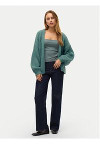 Vero Moda Kardigan Maybe 10273101 Zielony Oversize. Kolor: zielony. Materiał: syntetyk