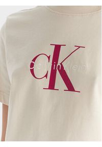 Calvin Klein Jeans T-Shirt Hero LV047B865G Beżowy Regular Fit. Kolor: beżowy. Materiał: bawełna #4
