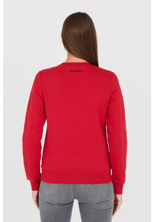 Karl Lagerfeld - KARL LAGERFELD Czerwona damska bluza Ikonik 2.0, Rozmiar S. Kolor: czerwony