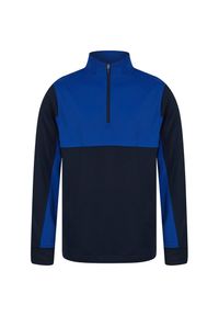 FINDEN & HALES - Męska Bluza Dresowa Z Zamkiem Błyskawicznym W Bloku Kolorystycznym. Kolor: niebieski. Materiał: dresówka